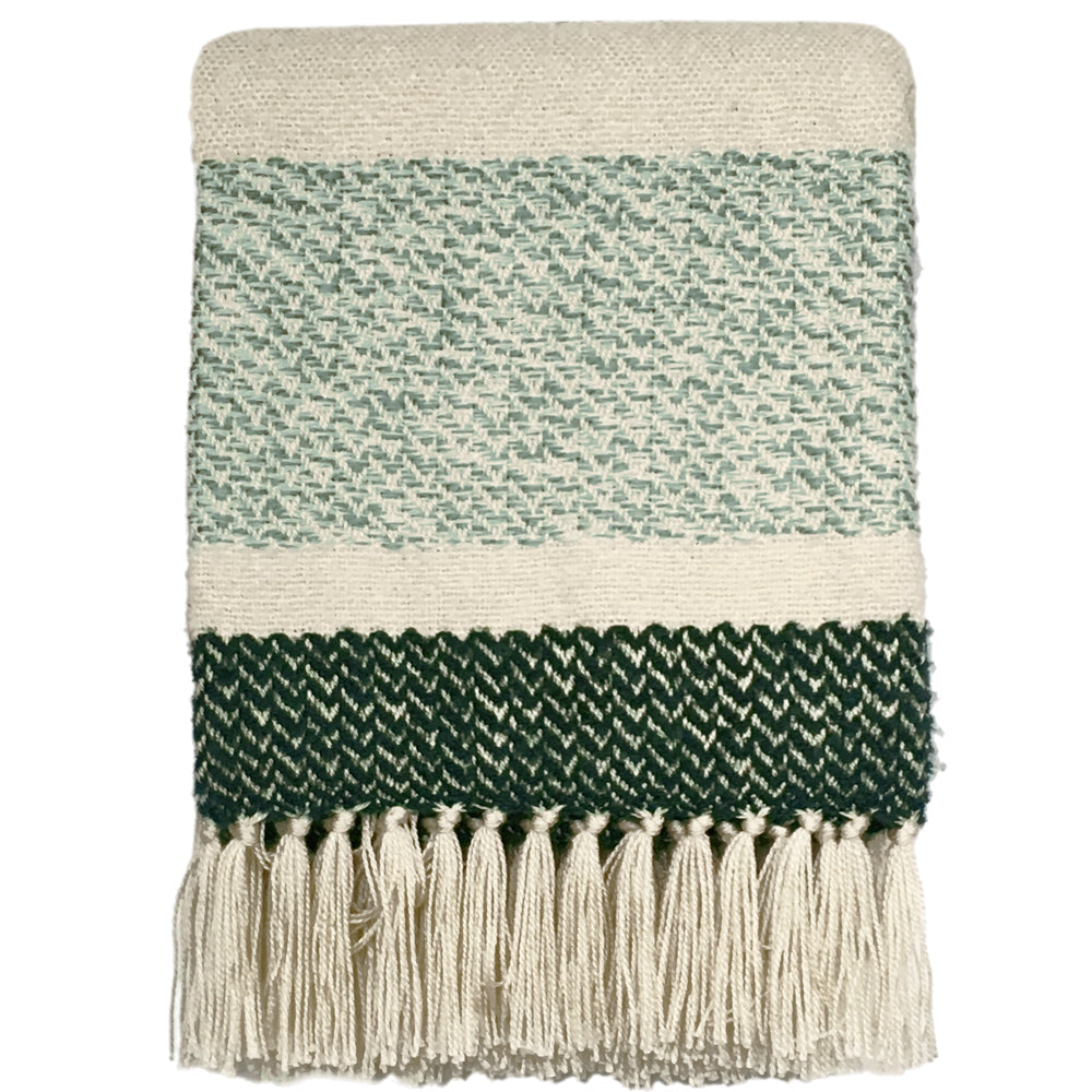 Malagoon plaid berber - gemêleerd groen - 125x150cm