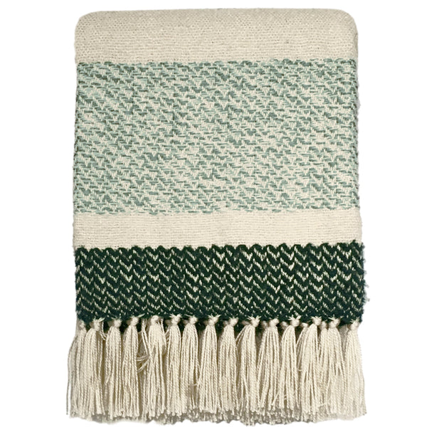 Malagoon plaid berber - gemêleerd groen - 125x150cm