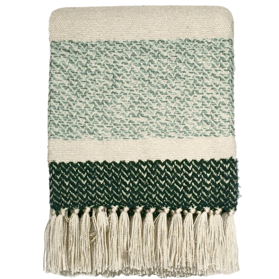 Malagoon plaid berber - gemêleerd groen - 125x150cm