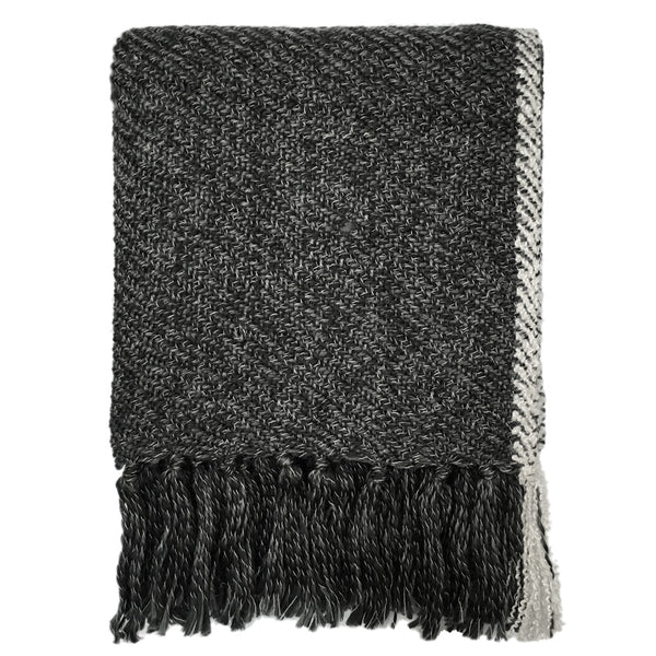Malagoon plaid mélange - houtskoolgrijs - 125x150cm