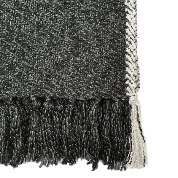 Malagoon plaid mélange - houtskoolgrijs - 125x150cm