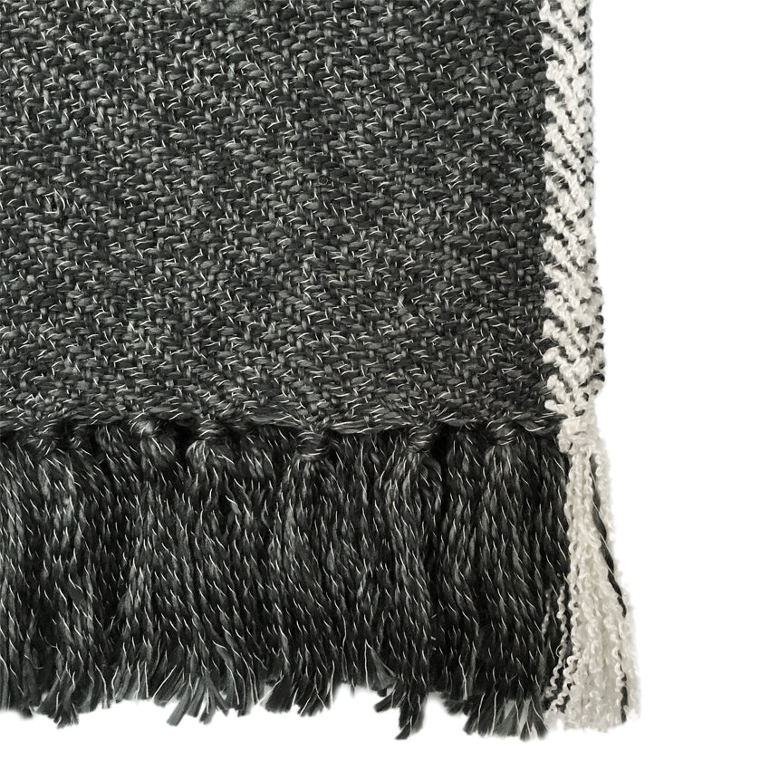 Malagoon plaid mélange - houtskoolgrijs - 125x150cm