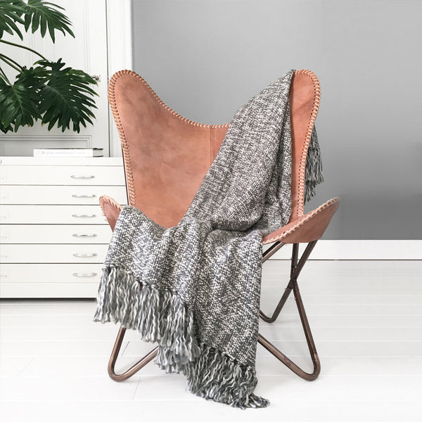 Malagoon plaid marble - grijs - 125x150cm