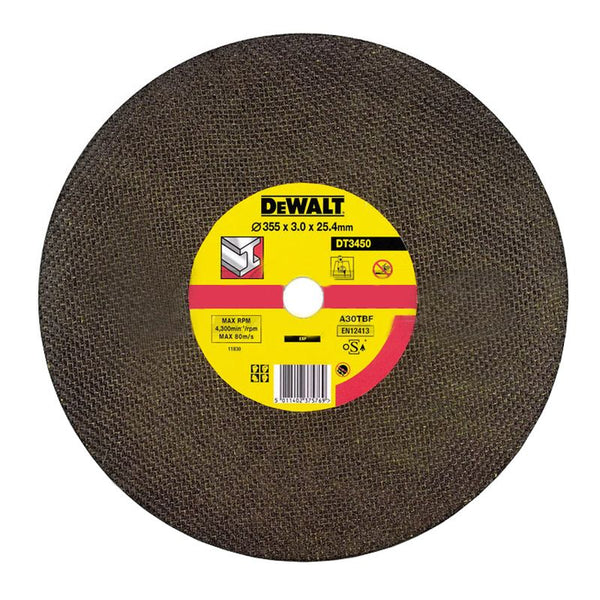 DT3450-QZ Doorslijpschijven recht, metaal, Ø355x3,0x25,4mm