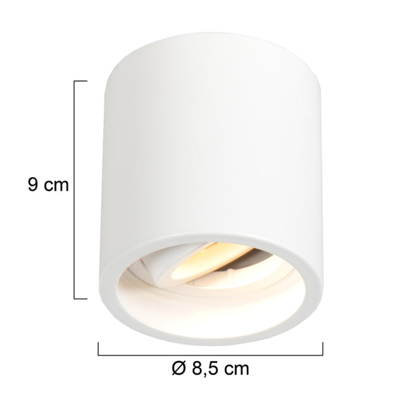 Opbouwspot Pélite spot 1731W Wit