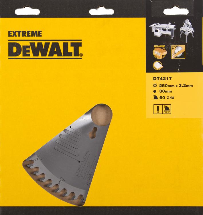 DT4217-QZ CZB 250x30x60t, holle tand, Positief 10°, kerf 3,2mm