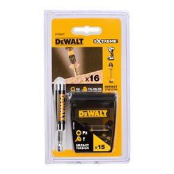DT70522T-QZ IMPACT Torsion 15-delige IMPACT mixed tic tac + schroefgeleider
