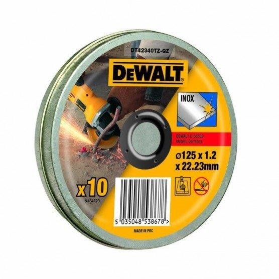 DT42340TZ-QZ Doorslijpschijf INOX 125x1x22,2mm in blik