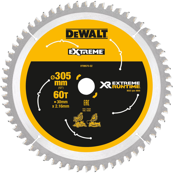 DT99575-QZ Xtreme Runtime 305mm x 30mm 60T CSB