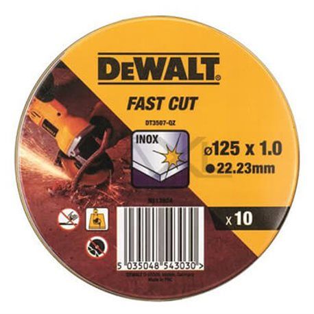 DT3507-QZ Doorslijpschijf INOX 125x1x22,2mm in blik