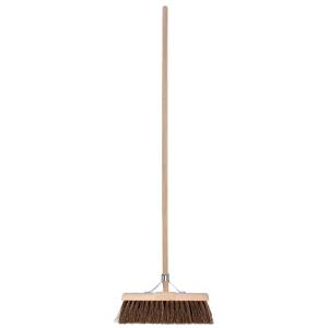 Gemeentebezem Halfrond Natuurvezel 45 cm Houten steel 160 cm