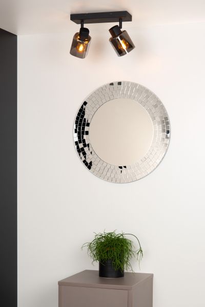 Plafondspot 2xE14 Zwart