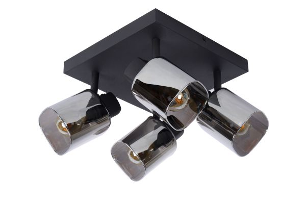 Plafondspot 4xE14 Zwart