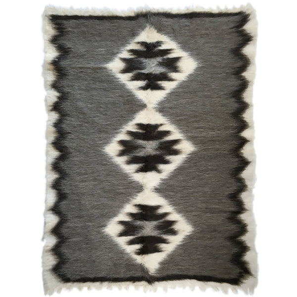 Malagoon vloerkleed pattern 4 - gebroken wit, grijstinten - 150x200cm 100% wol
