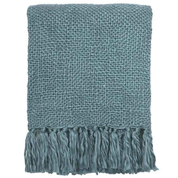 Malagoon plaid solid - loodblauw - 125x150cm