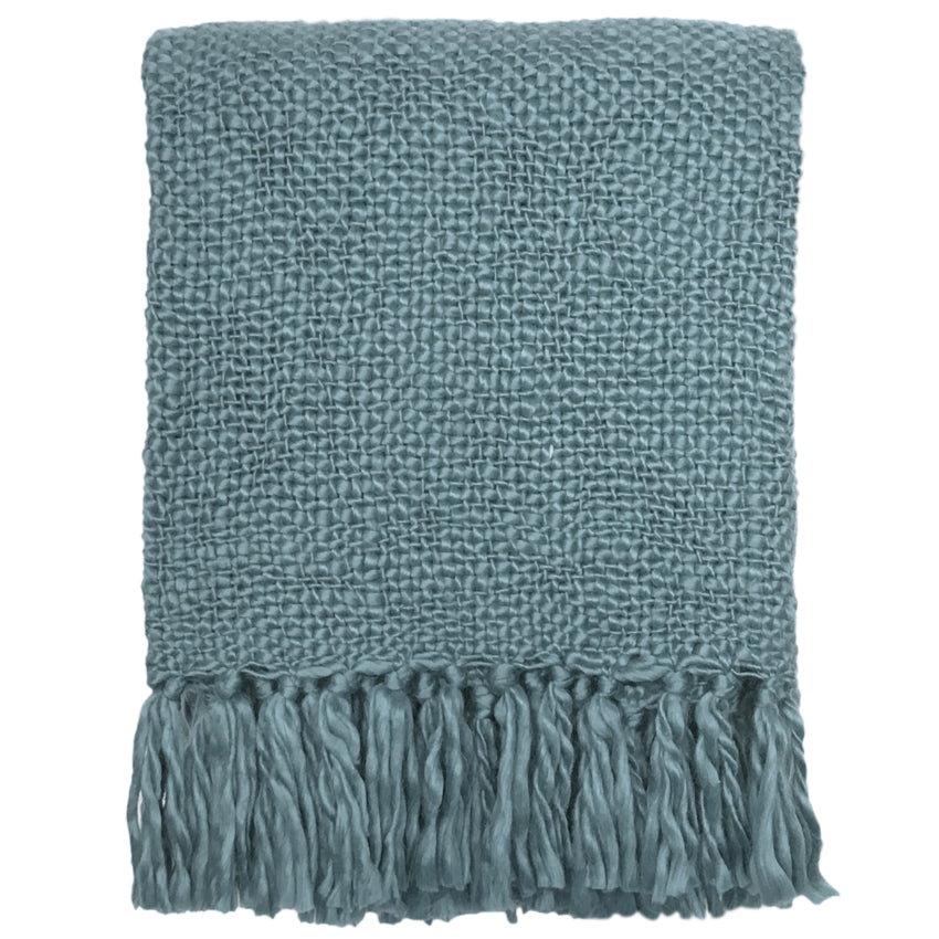 Malagoon plaid solid - loodblauw - 125x150cm