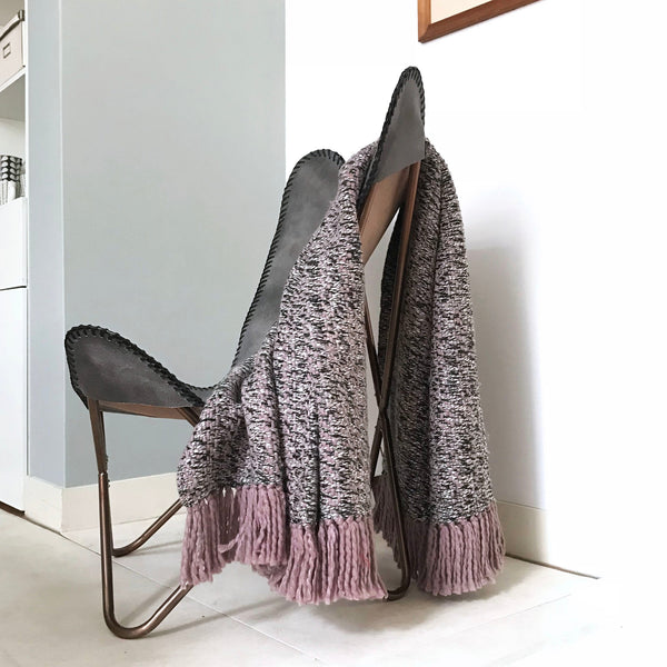 Malagoon plaid mauve - lila mélange - 125x150cm