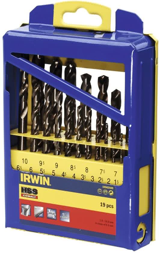 HSS Metaalboor 135° Cobalt, 19-delige set in metalen koffer: 1,0 - 10,0 mm in stappen van 0,5 mm