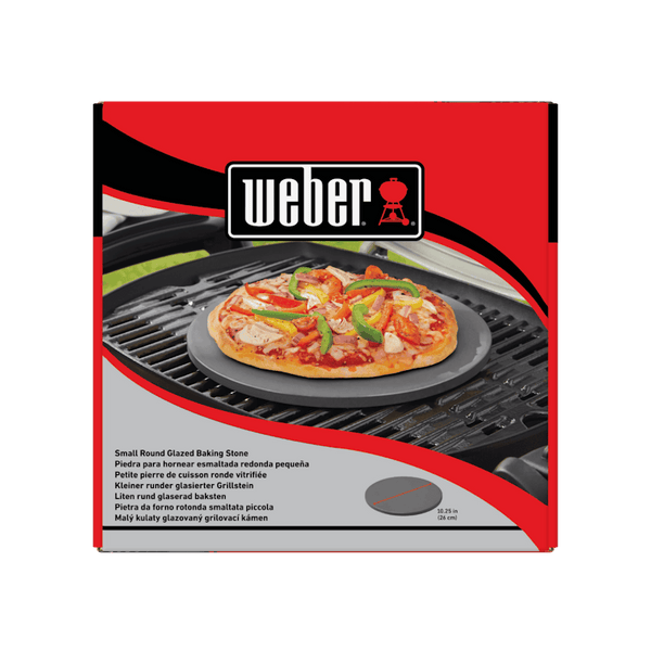 Weber geglazuurde Pizzasteen klein rond 26 cm