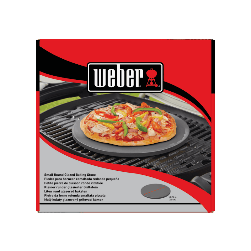 Weber geglazuurde Pizzasteen klein rond 26 cm