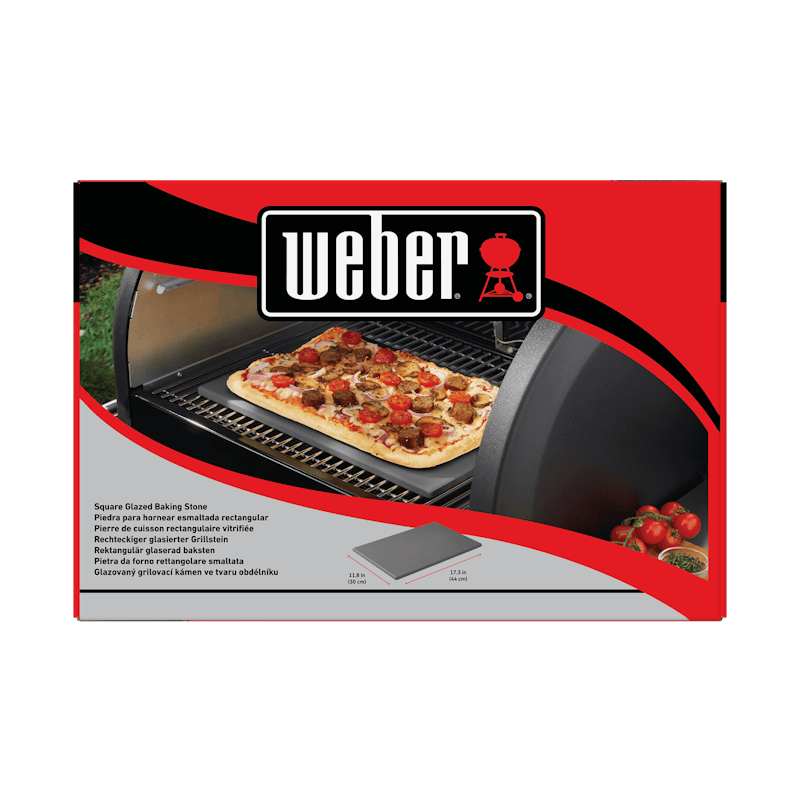 Weber geglazuurde Pizzasteen 30 x 44 cm