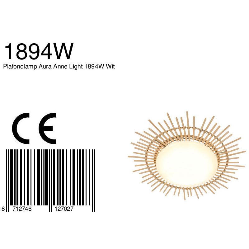 Plafondlamp Aura 1894W Rotan