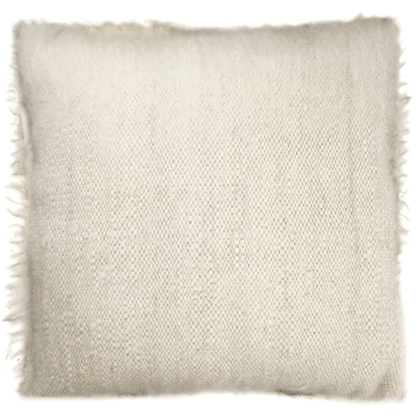 Malagoon sierkussen stairway brush - gebroken wit, grijsroze tinten - 50x50cm 100% wol