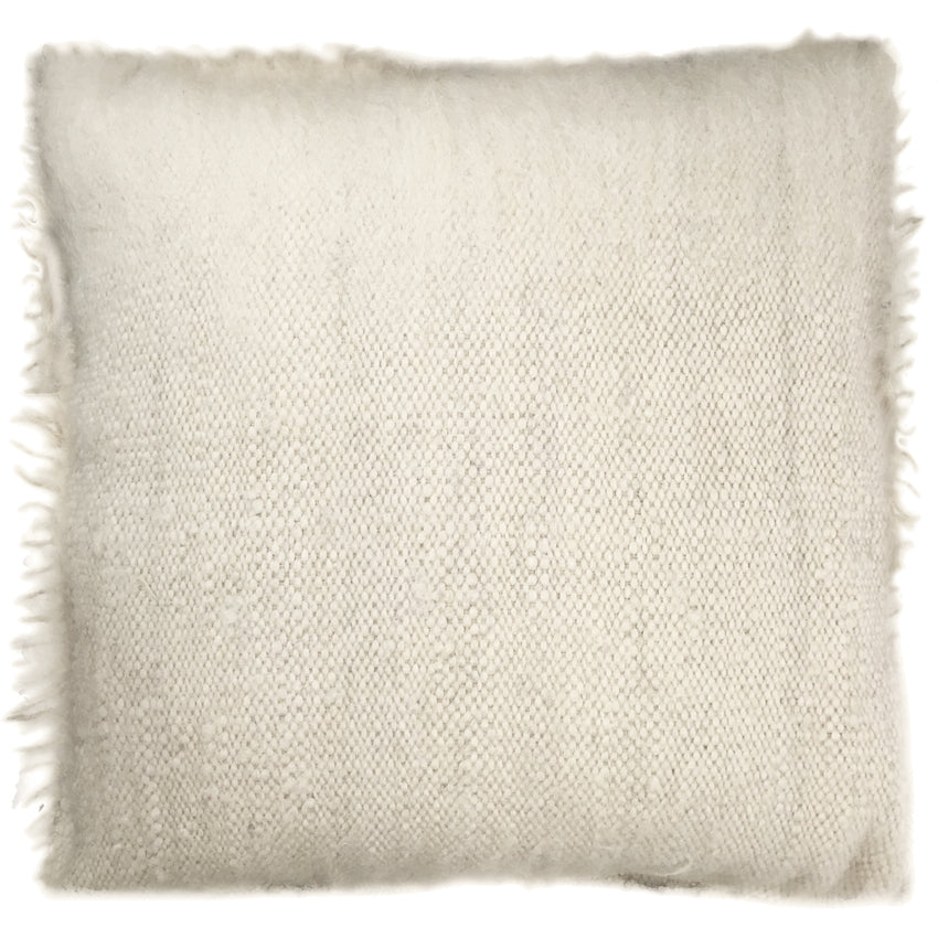 Malagoon sierkussen stairway brush - gebroken wit, grijsroze tinten - 50x50cm 100% wol