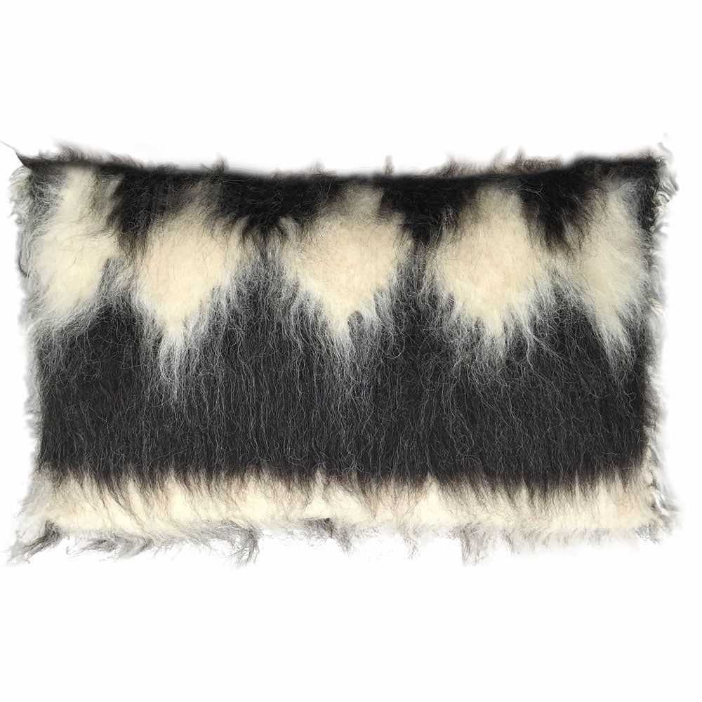 Malagoon sierkussen diamond - zwart - 40x70cm 100% wol