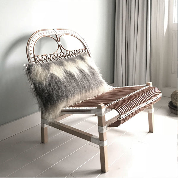 Malagoon sierkussen diamond - grijs - 40x70cm 100% wol
