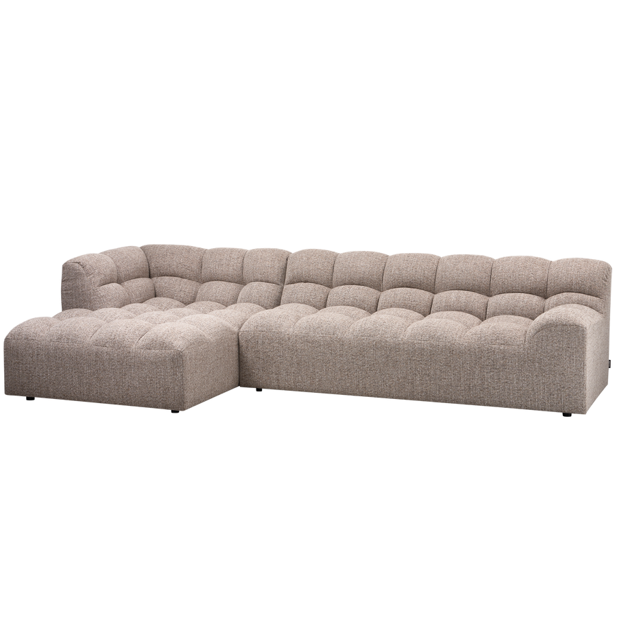 ALLURE CHAISE LONGUE LINKS GEWEVEN STOF BRUIN MELANGE