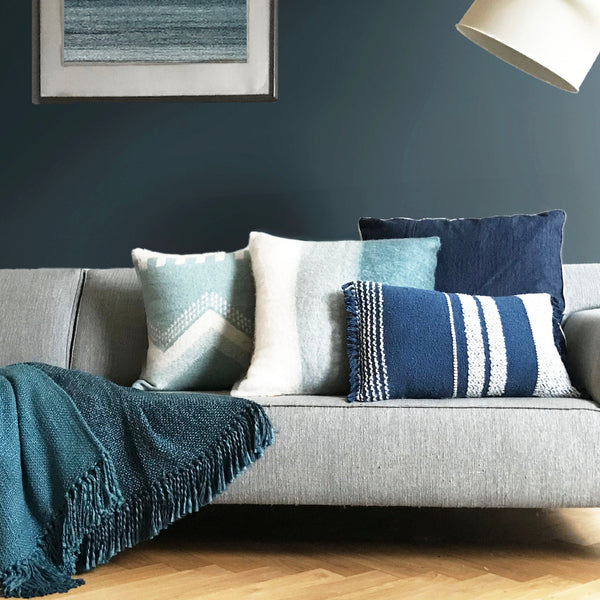 Malagoon plaid marble - donkerblauw - 125x150cm