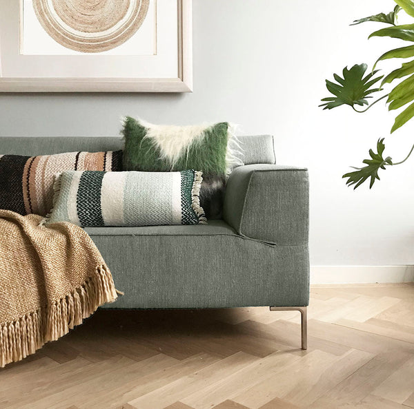 Malagoon plaid marble - vintagegeel - 125x150cm