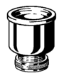 Urinoirkelk met koppeling 1 1/4inch x 50 chroom 1