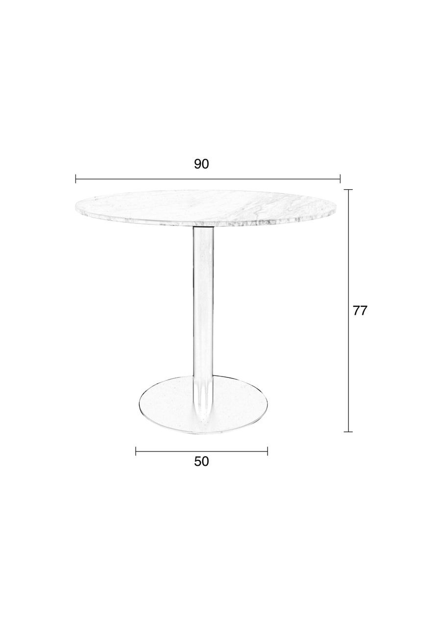 Tafel Marmer King 90 Zwart