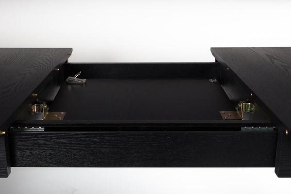 Tafel Glimps 120/162x80 Zwart