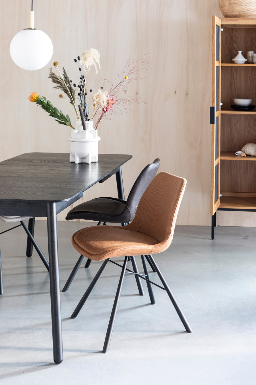 Tafel Glimps 120/162x80 Zwart