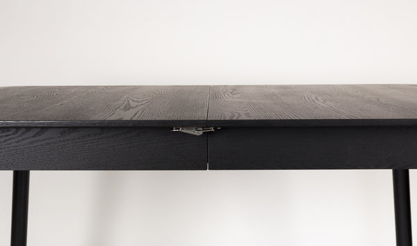 Tafel Glimps 120/162x80 Zwart