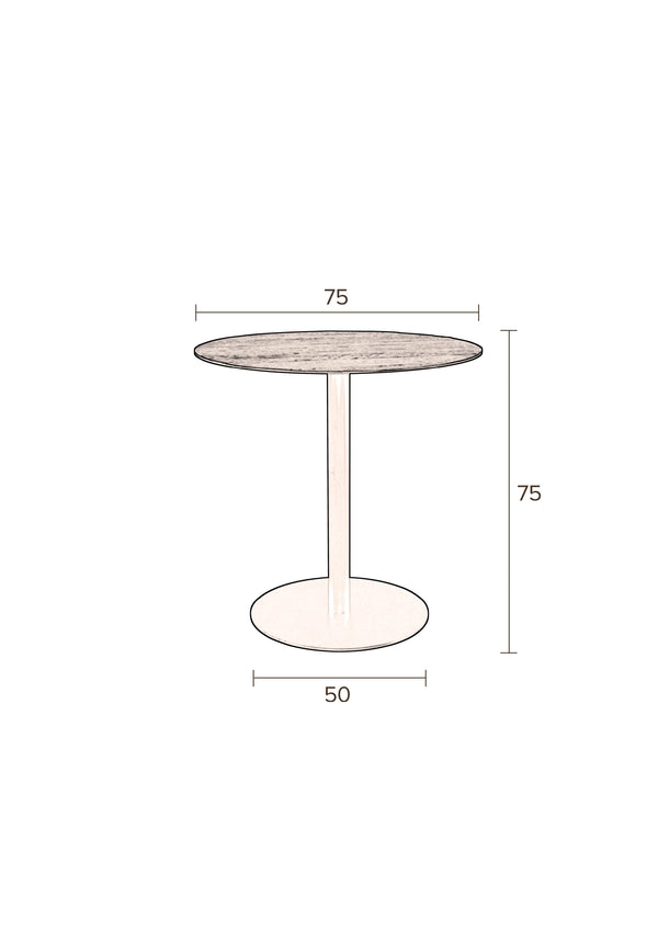 Bistrotafel Braza Rond Bruin