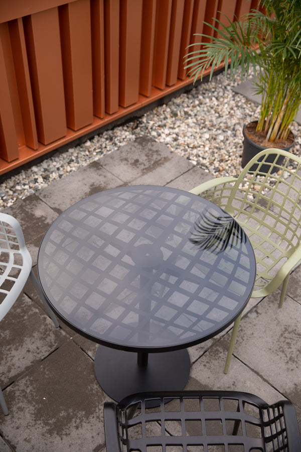 Albert tuintafel/ bistrotafel rond 80 cm zwart