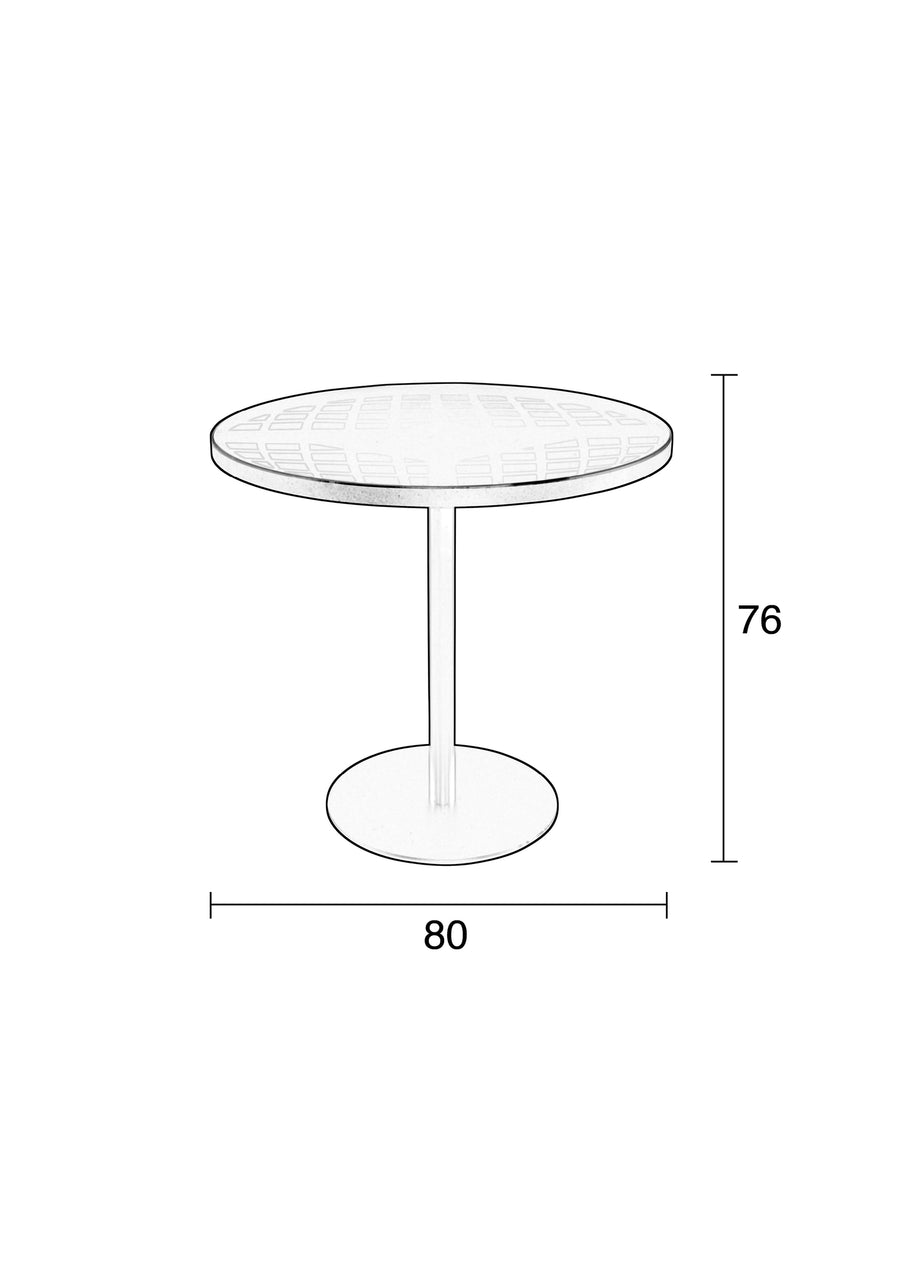 Albert tuintafel/ bistrotafel rond 80 cm zwart