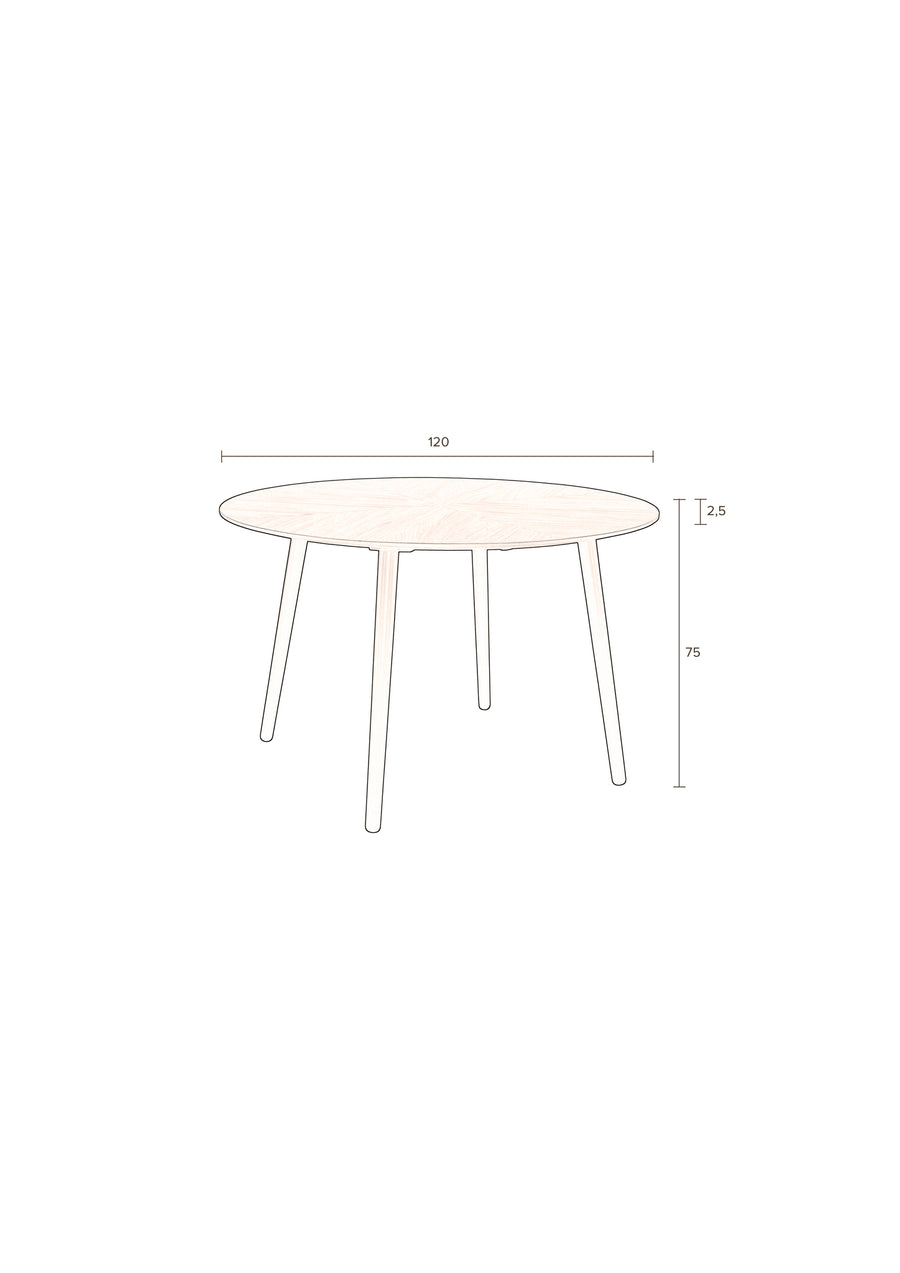 Tafel Clover 120'