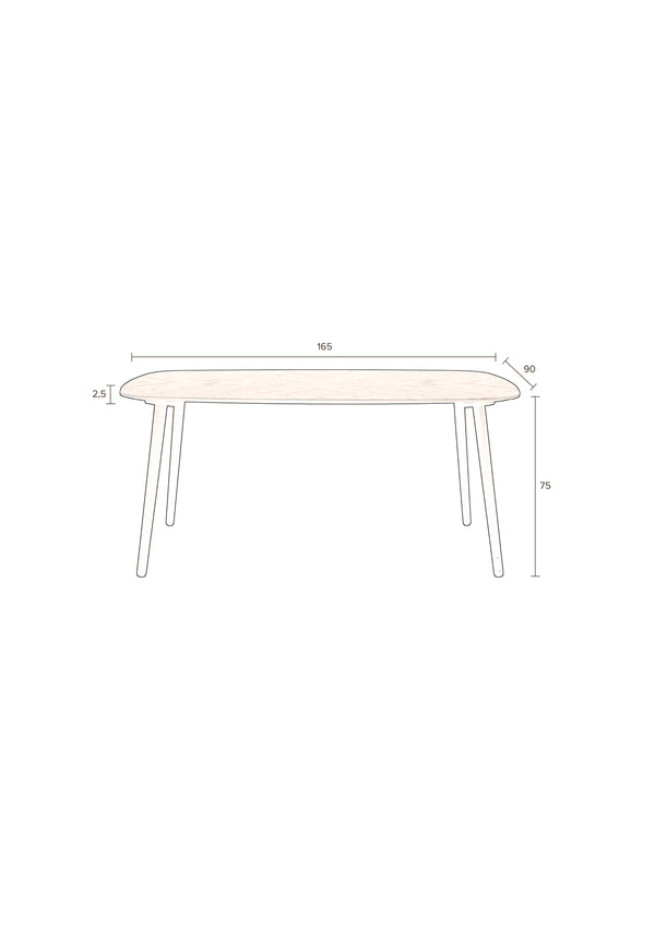 Tafel Clover 165x90