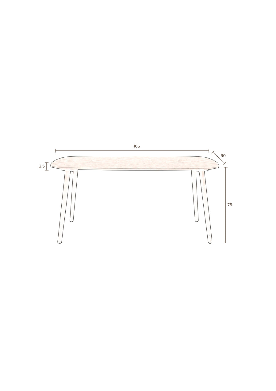Tafel Clover 165x90