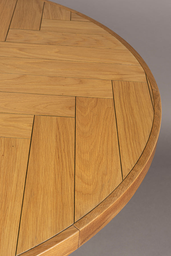 Class eettafel rond 120 cm eikenhout