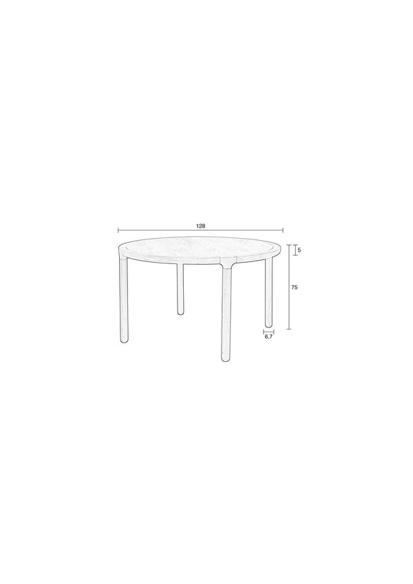 Tafel Storm '128 Naturel