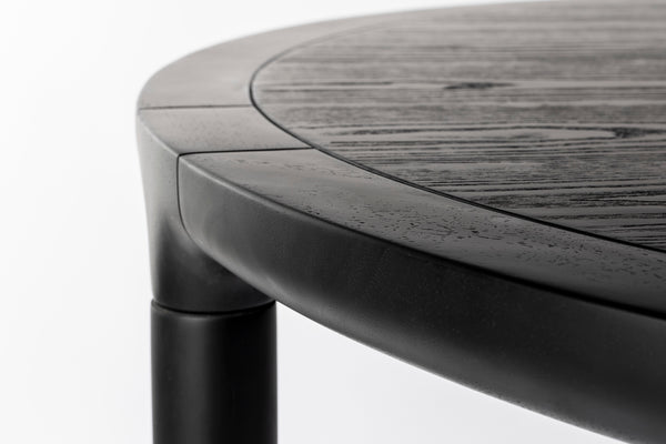 Storm eettafel rond 128 cm hout zwart