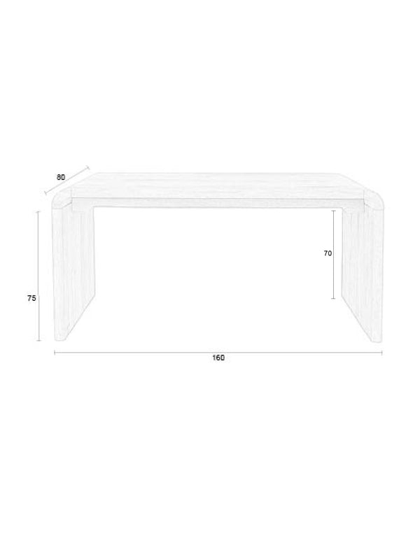 Brave eettafel 160x80 cm hout