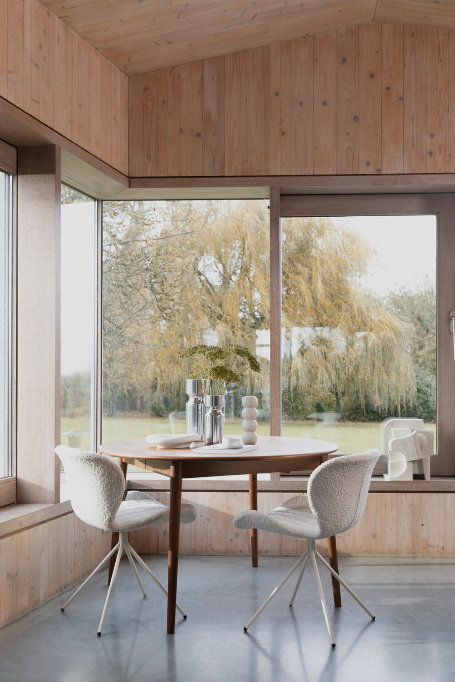 Tafel Twist Rond Notenhout