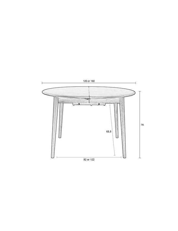 Tafel Twist Rond Eiken
